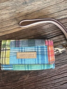 Dooney & Bourke Picnic Plaid Ants Magnetic Close Credit Card Case Y2K-NWOT!!!